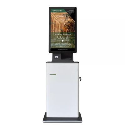 27 Inch Self Service Kiosk Free Standing Hotel Lobby Check In Kiosk