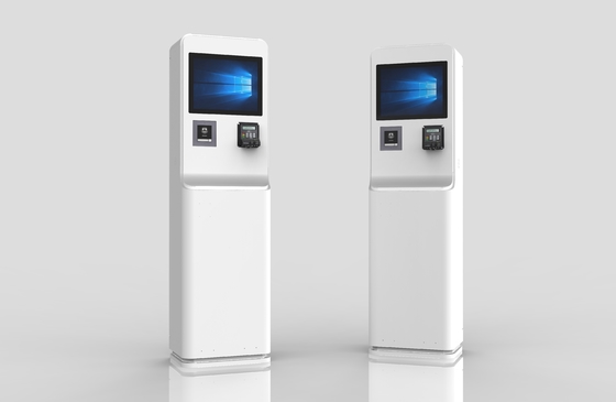 Floor Stand Restaurant Hotel Self Ordering Kiosk With Touch Screen Receipt Printer