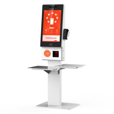 Self Service Ordering Checkout Kiosk 21.5 Inch Touch Printer Self Payment Kiosk For Restaurants Food Store