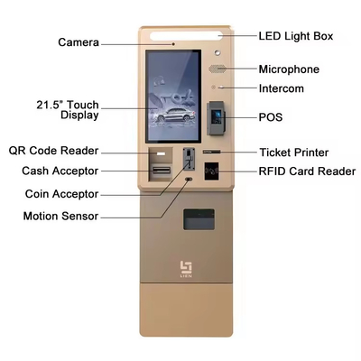 Stainless Steel Material Public Parking Lot System Self Service Kiosk For Outdoor Use