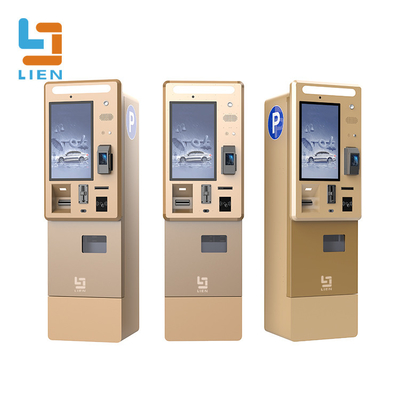 New design 21.5 inch cold rolled steel sheet metal touch screen monitor barcode scanner card reader custom parking payment kiosks