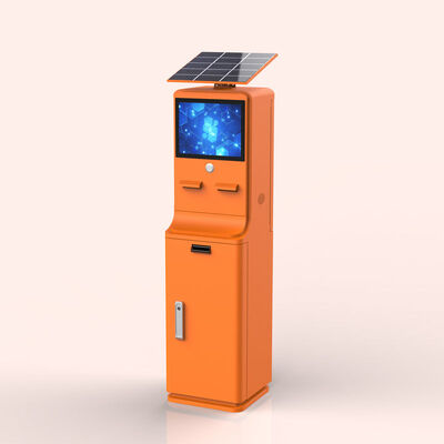 Solar-Powered Outdoor Parking Payment Kiosk With Card & QR Code & Cash Payment