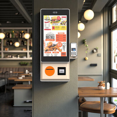 21.5 inch Screen Self Service Kiosk with 80mm Thermal Printer and Wall-mounted Fixing for Payment and Check In