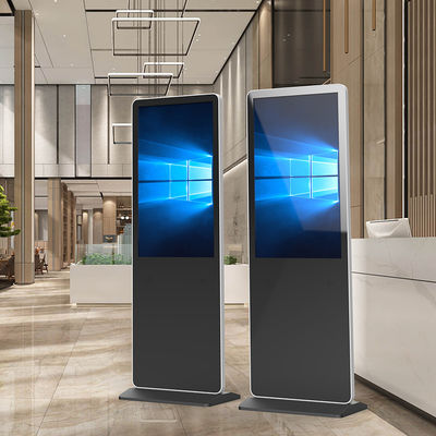 32 43 49 55 65 Inch Touch Screen Floor Stand LCD Interactive Digital ...
