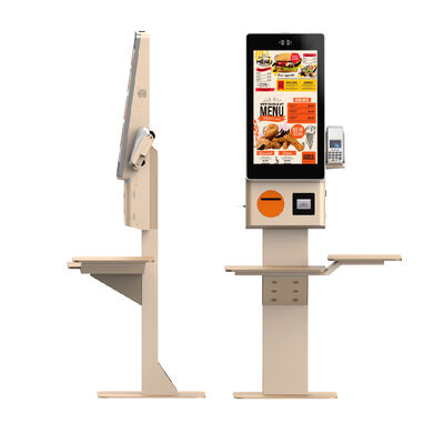 23.8 Inch Self Ordering Kiosk with QR Code Scanner and Capacitive/IR ...
