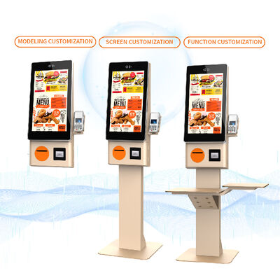 23.8 Inch Self Ordering Kiosk with QR Code Scanner and Capacitive/IR ...