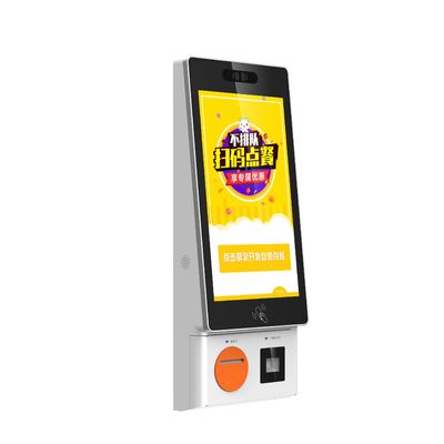 27 Inch Credit Card Payment Self Service Ordering Kiosk with QR Scanner ...