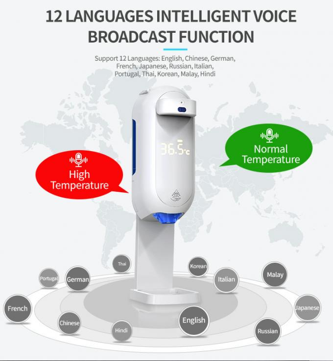 1100ml Refillable Auto Hand Sanitizer Dispenser With Temperature Checking